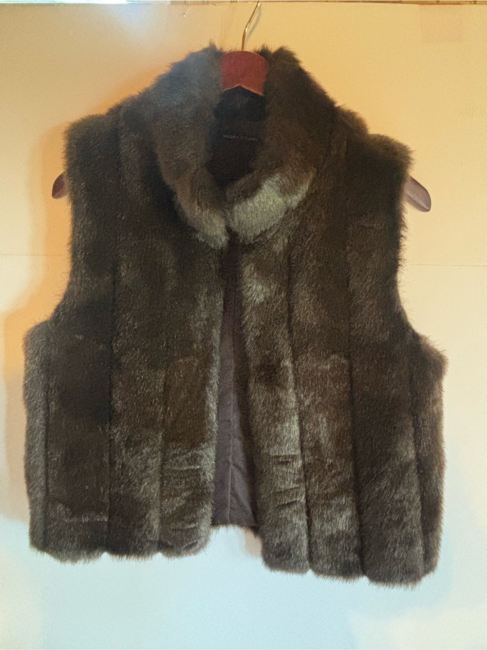 Valerie Stevens Women's Brown Fur Vest, Size S